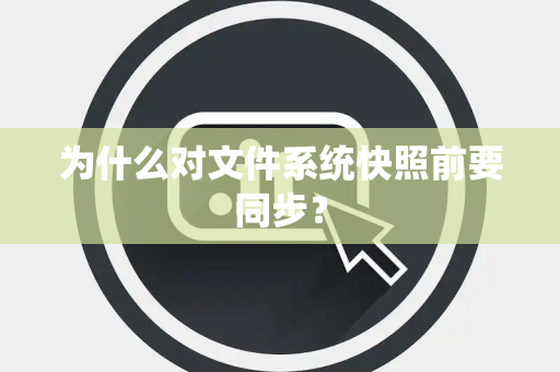 为什么对文件系统快照前要同步? 为什么对文件系统快照前要同步?