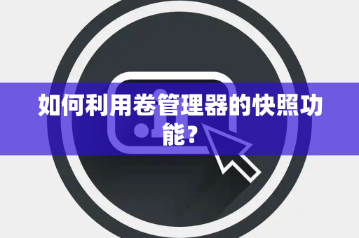 如何利用卷管理器的快照功能？