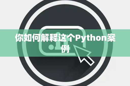 你如何解释这个Python案例 你如何解释这个Python案例