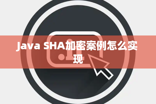 Java SHA加密案例怎么实现 Java SHA加密案例怎么实现