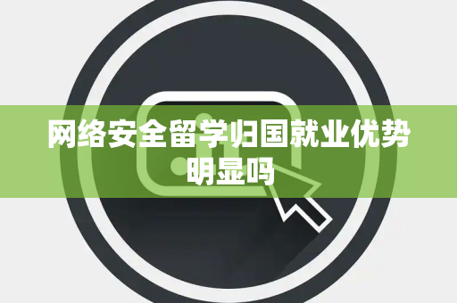 网络安全留学归国就业优势明显吗 网络安全留学归国就业优势明显吗