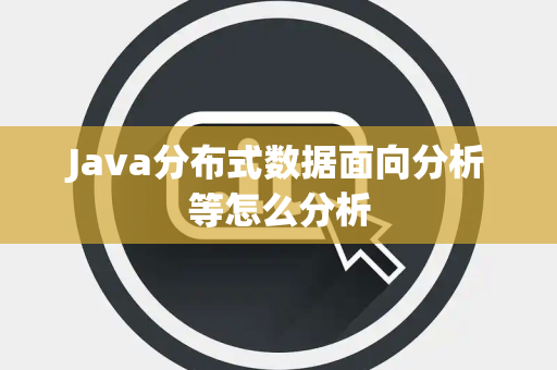 Java分布式数据面向分析等怎么分析 Java分布式数据面向分析等怎么分析