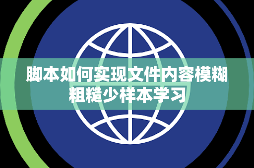 脚本如何实现文件内容模糊粗糙少样本学习