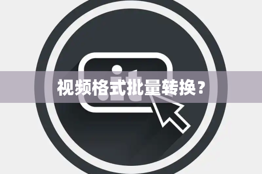 视频格式批量转换? 视频格式批量转换?