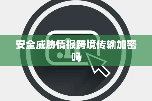 安全威胁情报跨境传输加密吗 安全威胁情报跨境传输加密吗