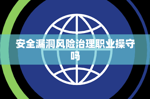 安全漏洞风险治理职业操守吗