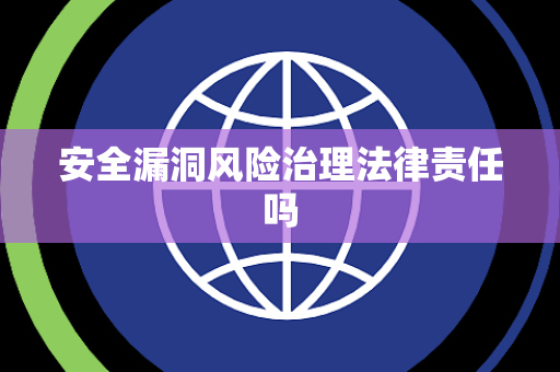 安全漏洞风险治理法律责任吗