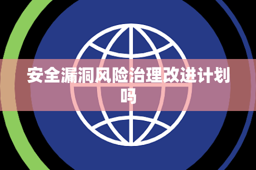 安全漏洞风险治理改进计划吗
