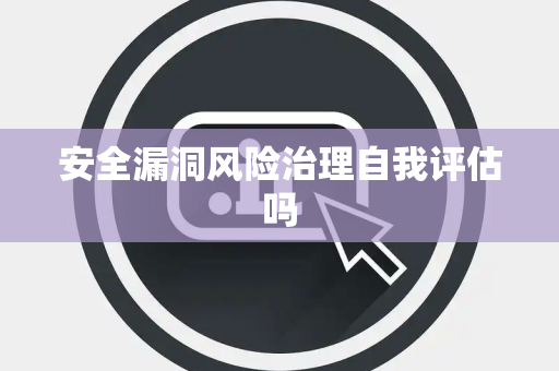 安全漏洞风险治理自我评估吗 安全漏洞风险治理自我评估吗