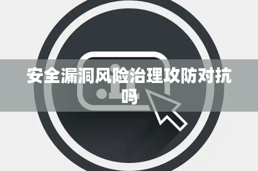 安全漏洞风险治理攻防对抗吗