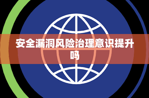 安全漏洞风险治理意识提升吗