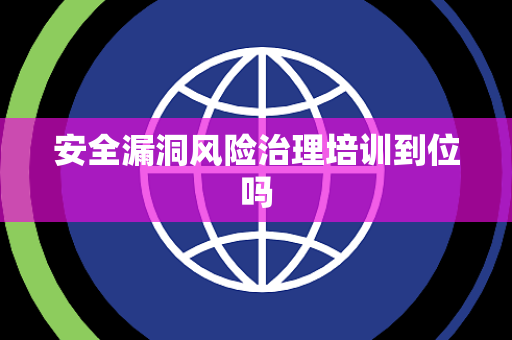 安全漏洞风险治理培训到位吗