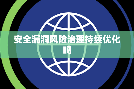 安全漏洞风险治理持续优化吗