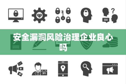 安全漏洞风险治理企业良心吗