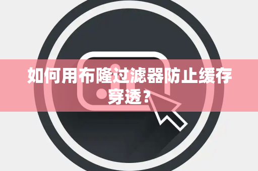 如何用布隆过滤器防止缓存穿透？