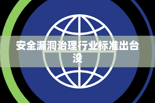 安全漏洞治理行业标准出台没
