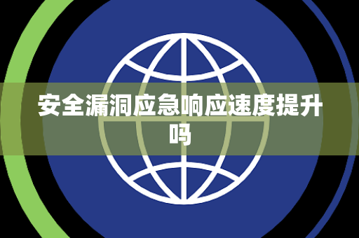 安全漏洞应急响应速度提升吗