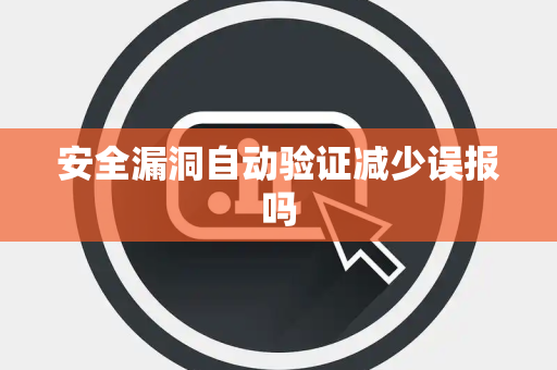 安全漏洞自动验证减少误报吗