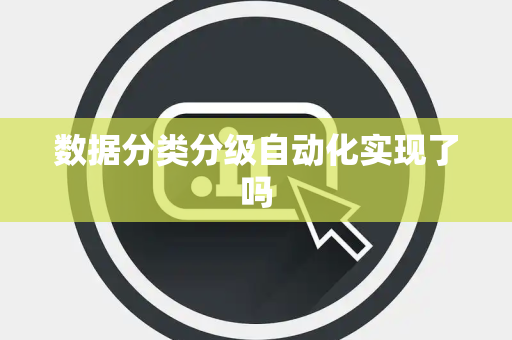 数据分类分级自动化实现了吗