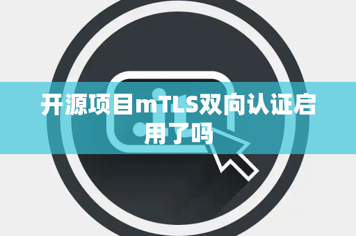 开源项目mTLS双向认证启用了吗