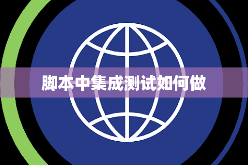 脚本中集成测试如何做