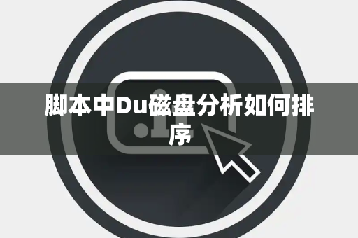 脚本中Du磁盘分析如何排序