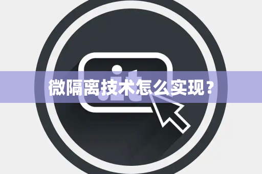 微隔离技术怎么实现？