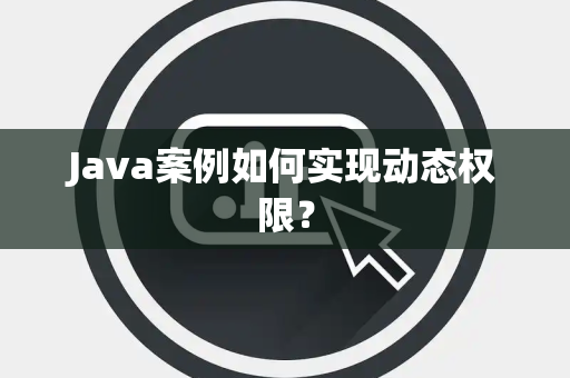Java案例如何实现动态权限？