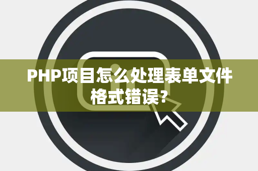 PHP项目怎么处理表单文件格式错误？
