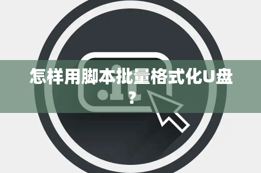怎样用脚本批量格式化U盘？