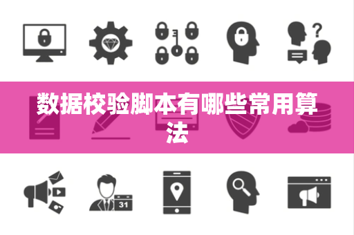 数据校验脚本有哪些常用算法