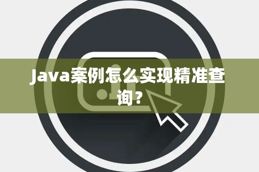 Java案例怎么实现精准查询？