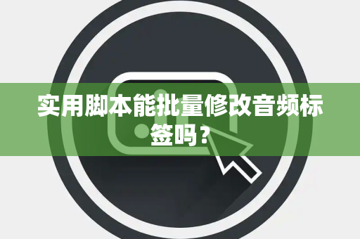 实用脚本能批量修改音频标签吗？