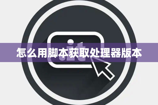 怎么用脚本获取处理器版本