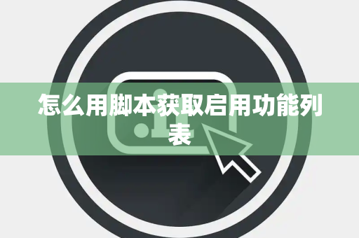 怎么用脚本获取启用功能列表