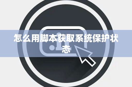 怎么用脚本获取系统保护状态