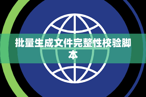 批量生成文件完整性校验脚本