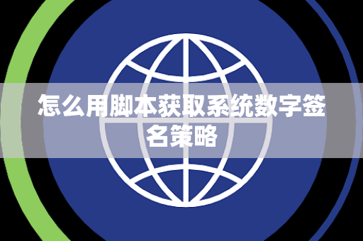 怎么用脚本获取系统数字签名策略