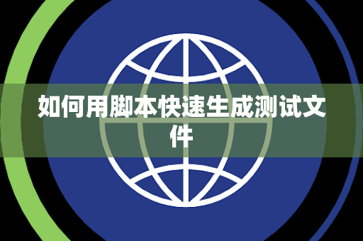 如何用脚本快速生成测试文件