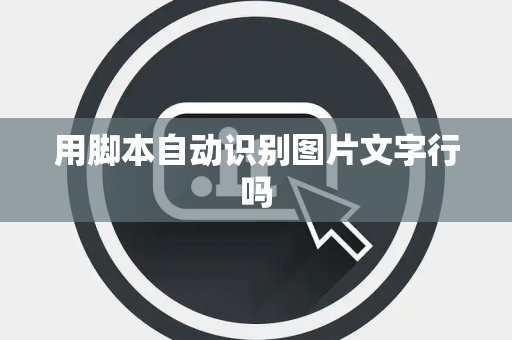用脚本自动识别图片文字行吗