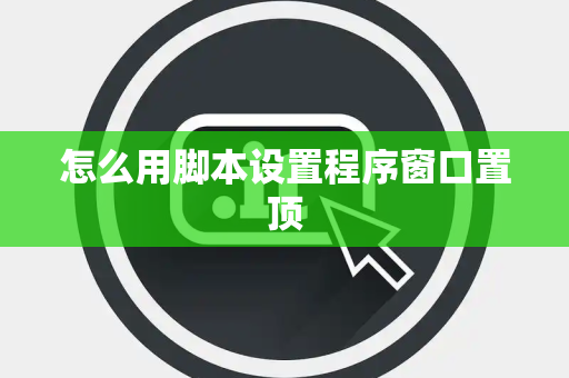 怎么用脚本设置程序窗口置顶