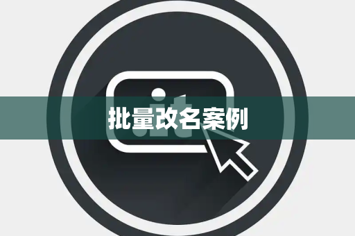 批量改名案例