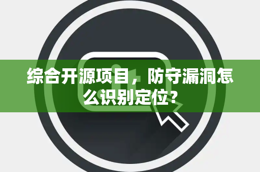综合开源项目，防守漏洞怎么识别定位？