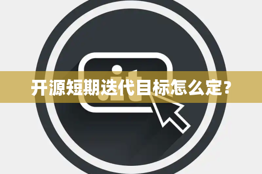 开源短期迭代目标怎么定？