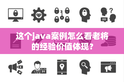 这个java案例怎么看老将的经验价值体现？
