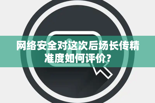 网络安全对这次后场长传精准度如何评价？