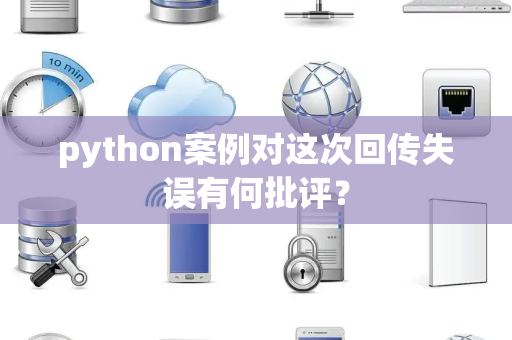 python案例对这次回传失误有何批评？