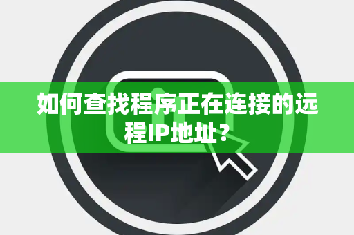 如何查找程序正在连接的远程IP地址？
