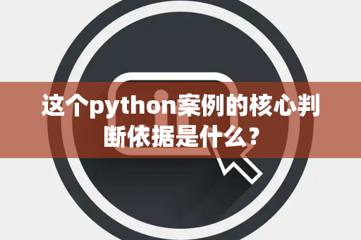 这个python案例的核心判断依据是什么？