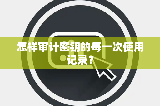 怎样审计密钥的每一次使用记录? 怎样审计密钥的每一次使用记录?